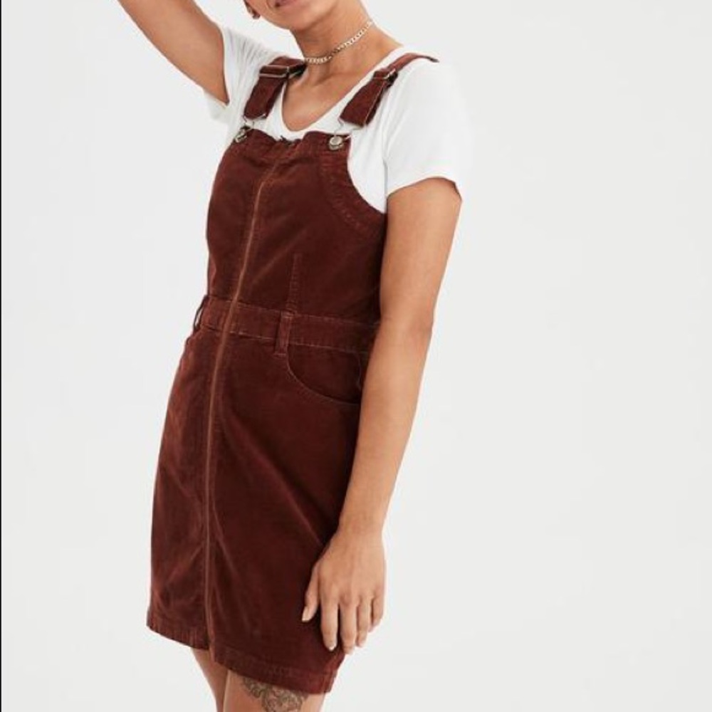 LAST WEEK AE Corduroy Overall Dress